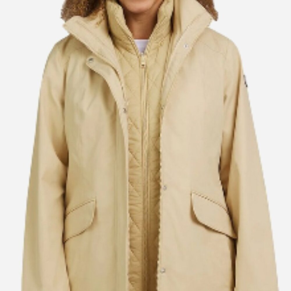 Lands' End Women's 3-in-1 Systems Jacket Tan Size XL New Without Tags - Picture 2 of 16